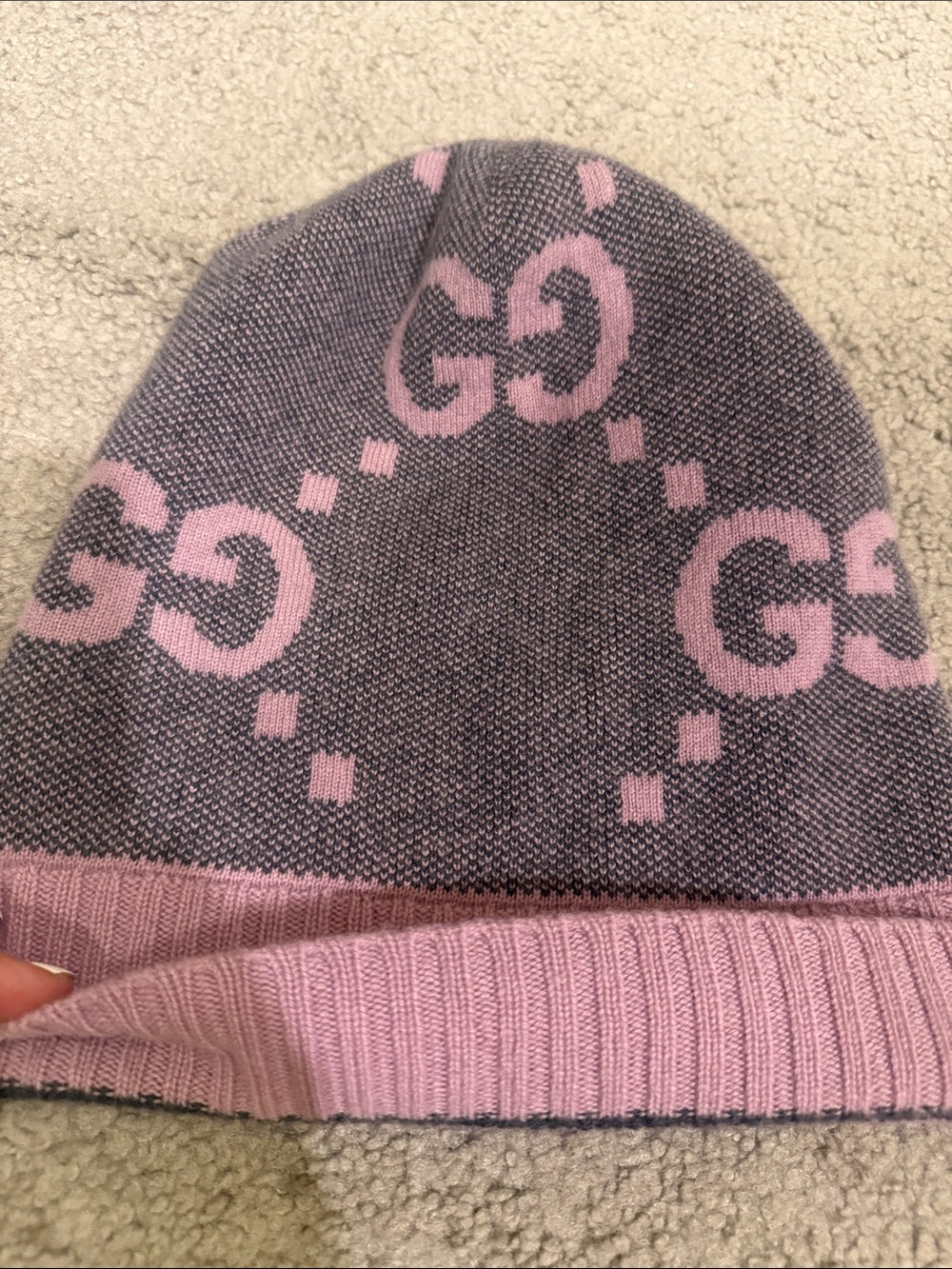 Authentic Gucci Cashmere jacquard beanie